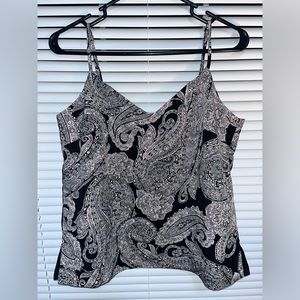Banana Republic Paisley Print Spaghetti Strap Tank Top Size Small NWT
